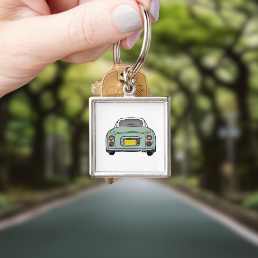 Porte-clés Figarations Mignon Vert Émeraude Figaro Voiture