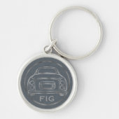 Porte-clés Figarations Monogramme Lapis Gris Silver Figaro Vo (Devant)
