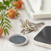 Porte-clés Figarations Monogramme Lapis Gris Silver Figaro Vo (Côté)