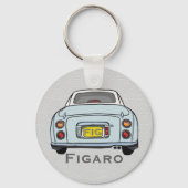 Porte-clés Figarines Jote Pale Aqua Figaro Voiture Monogramme (Recto)