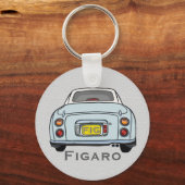 Porte-clés Figarines Jote Pale Aqua Figaro Voiture Monogramme (Recto)