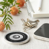 Porte-clés Figaro Nom de la voiture Roue Hubcap Argent (Côté)