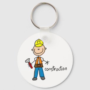 Porte-clés Figure de bâton de construction