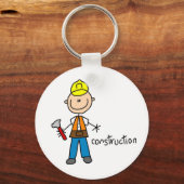 Porte-clés Figure de bâton de construction (Recto)