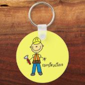 Porte-clés Figure de bâton de construction (Recto)