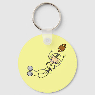Porte-clés Figure de bâton Football Jaune