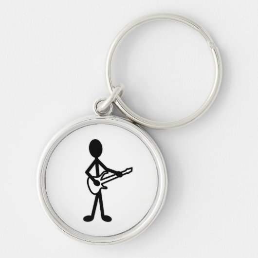Porte-clés Figure de bâton guitariste (Devant)