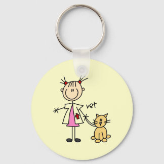 Porte-clés Figure de bâton vétérinaire