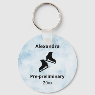Porte-clés Figure skating level test year blue ice keychain