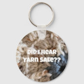 Porte-clés Fil Amour Knit Crochet Bleu Beige Funny (Recto)