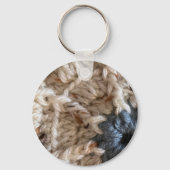 Porte-clés Fil Amour Knit Crochet Bleu Beige Funny (Verso)