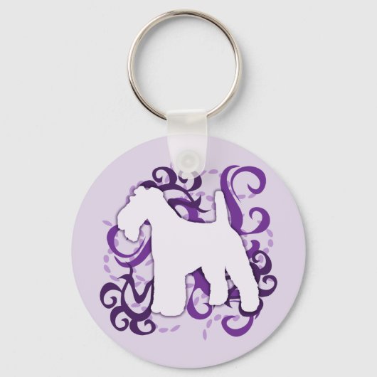 Porte-clés Fil pourpre Fil Fox Terrier (Recto)