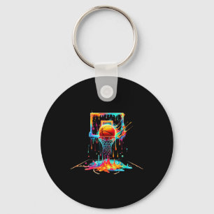 Porte-clés Filet à anneau Splash de couleur dégoulinante de c