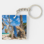 Porte-clés Filets de pêche séchant sur la plage (Dos)