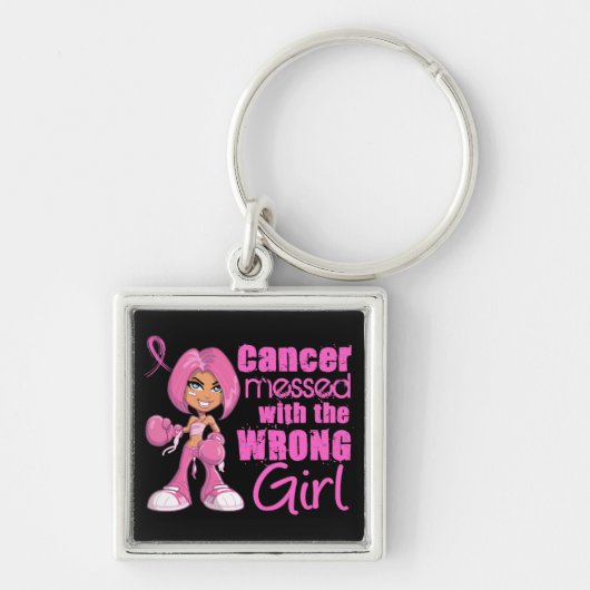Porte-clés Fille 1 de combat de cancer du sein (Devant)