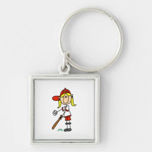 Porte-clés Fille à la batte Cadeaux de baseball en figurine b