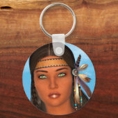 Porte-clés Fille amérindienne (Recto)