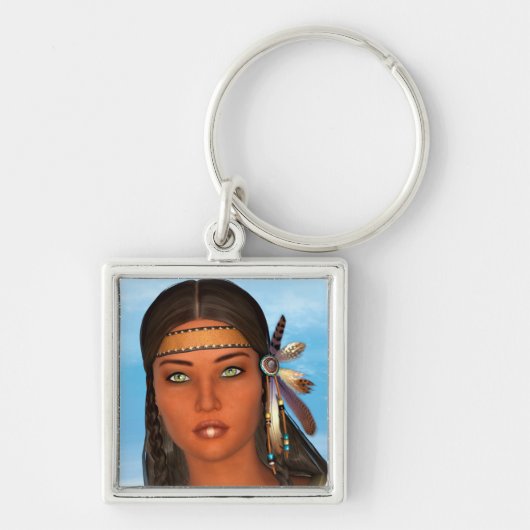 Porte-clés Fille amérindienne (Devant)