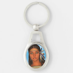 Porte-clés Fille amérindienne