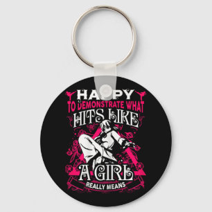 Porte-clés Fille Arts Martiaux Dit Karate Kung Fu Citation