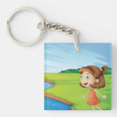 Porte-clés Fille Au Bord De La Rivière (Devant)