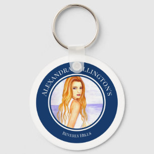 Porte-clés Fille aux cheveux blonds à la douche nuptiale sur 