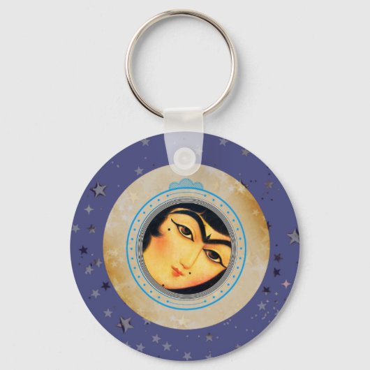 Porte-clés Fille aux Étoiles - Accessoire Charmant (Recto)