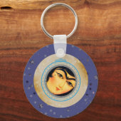 Porte-clés Fille aux Étoiles - Accessoire Charmant (Verso)