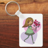 Porte-clés Fille aux fleurs (Recto)