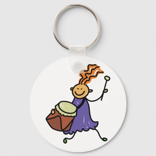 Porte-clés Fille batteur (Verso)