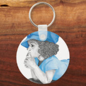 Porte-clés Fille bleue 1 Porte - clé (Recto)