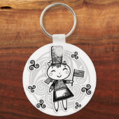 Porte-clés fille bretonne (Recto)
