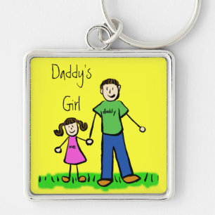 Porte-clés Fille Brunette Porte - clé de papa (Personnaliser)