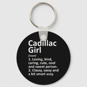 Porte-clés Fille Cadillac Mi Michigan Ville Drôle Maison Raci