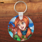 Porte-clés Fille chanceuse (Recto)