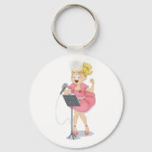 Porte-clés Fille chante (Recto)