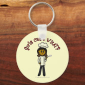 Porte-clés Fille chef foncé (Recto)