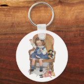 Porte-clés Fille coudre des Dollies (Recto)