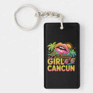 Porte-clés Fille d'anniversaire Cancun 2026 Voyage de vacance