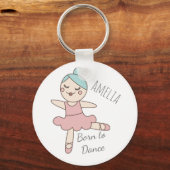 Porte-clés Fille danseuse de ballet personnalisée (Recto)