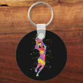 Porte-clés Fille de basket-ball 2 (Recto)
