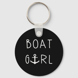 Porte-clés Fille de bateau première femme de bord d'ancrage