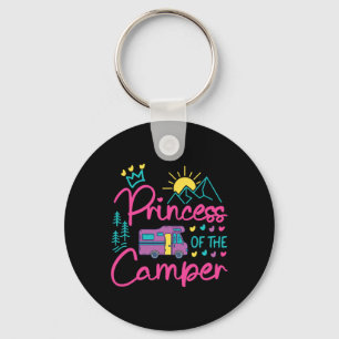 Porte-clés Fille de camping familiale Princesse Camping-car C