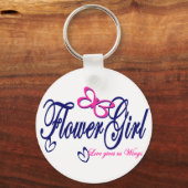 Porte-clés Fille de fleurs /Papillon (Recto)