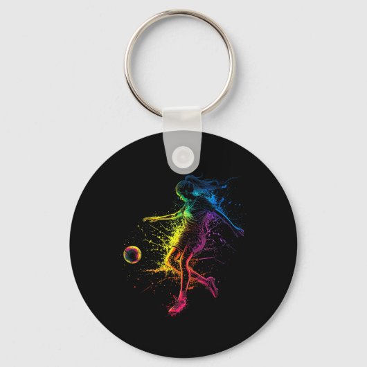 Porte-clés Fille de football (Recto)