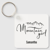 Porte-clés Fille de la Montagne avec Nom (Recto)