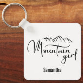 Porte-clés Fille de la Montagne avec Nom (Recto)