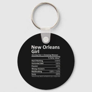 Porte-clés Fille de la Nouvelle-Orléans La Louisiane Ville Am