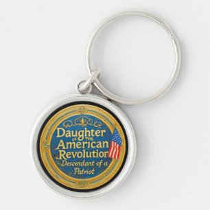 Porte-clés Fille de la révolution américaine descendante d'un