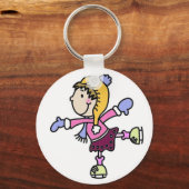 Porte-clés Fille de patinage sur glace (Recto)
